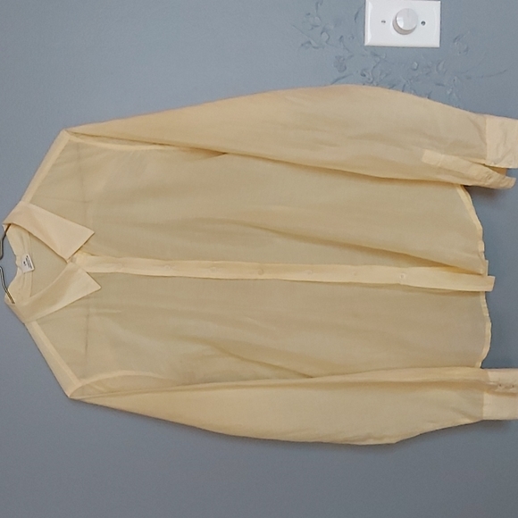 Light yellow sheer blouse - Picture 1 of 5